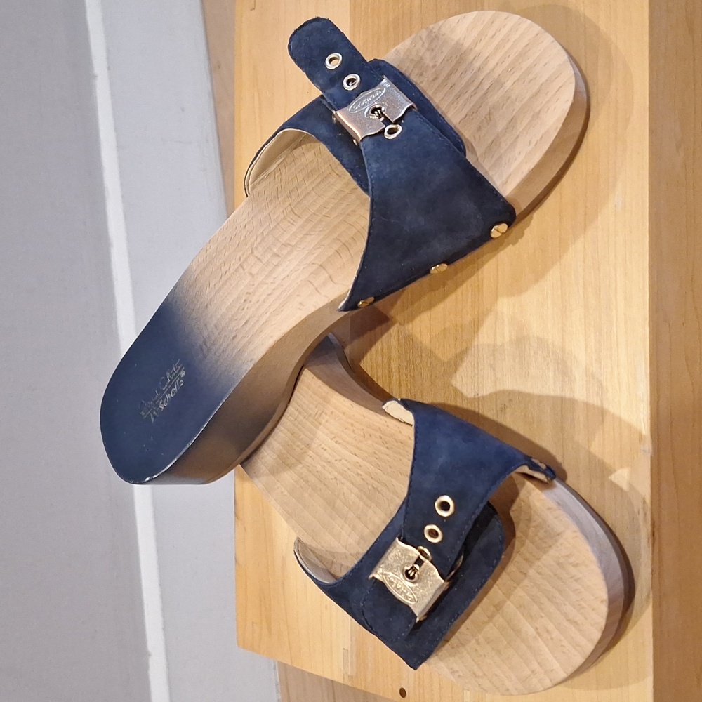 Nearly New Dr Scholl's Wood Original Ombre Gradient Navy 7